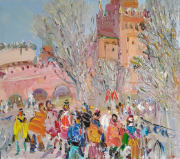 Картина "Весна в Александровском саду"